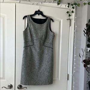 White House Black Market Gray Sheath Dress Sleeveless Scoop Neck
